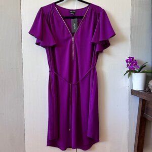 NWT: City Chic Magenta Zipper Dress
